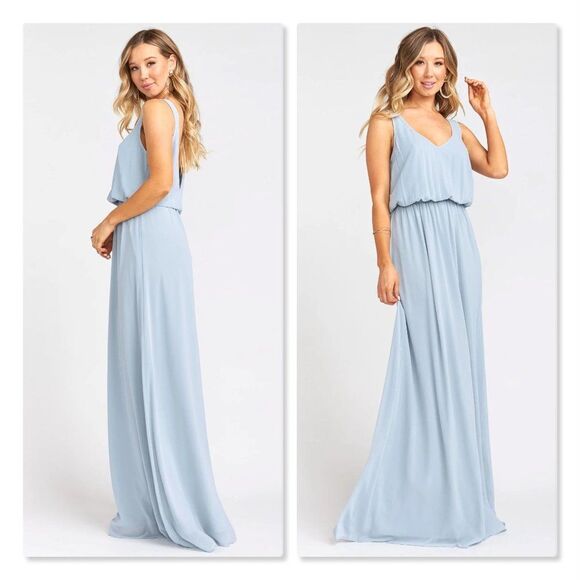 Show Me Your Mumu 'Kendall' Maxi Dress - size Large in Steel Blue - Picture 2 of 14